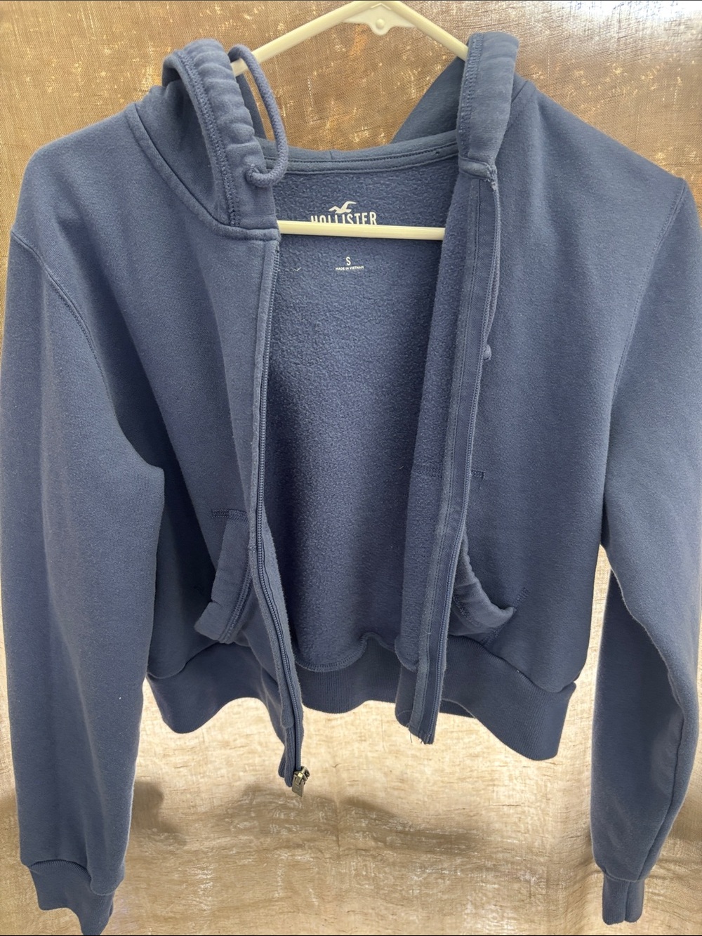 Hollister Deep Navy Full-Zip Hoodie
